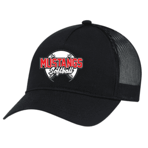 5970L AJM 5 Panel Pony Tail Hat - Black