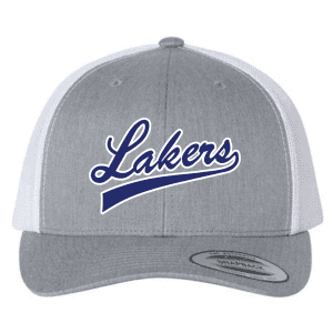 6606 Yupoong Adult Retro Trucker Cap - Heather Grey/White